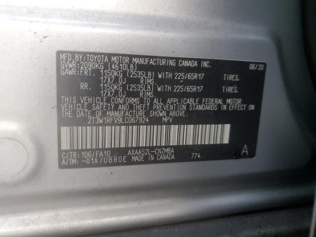 2020 TOYOTA RAV4 XLE - 2T3W1RFV9LC067924