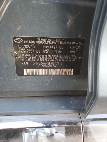2015 HYUNDAI SONATA SPO - 5NPE34AF9FH217419