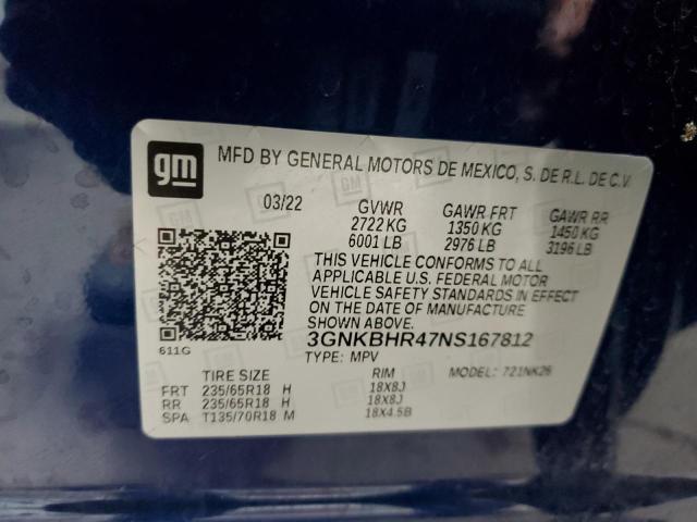 2022 CHEVROLET BLAZER 2LT - 3GNKBHR47NS167812