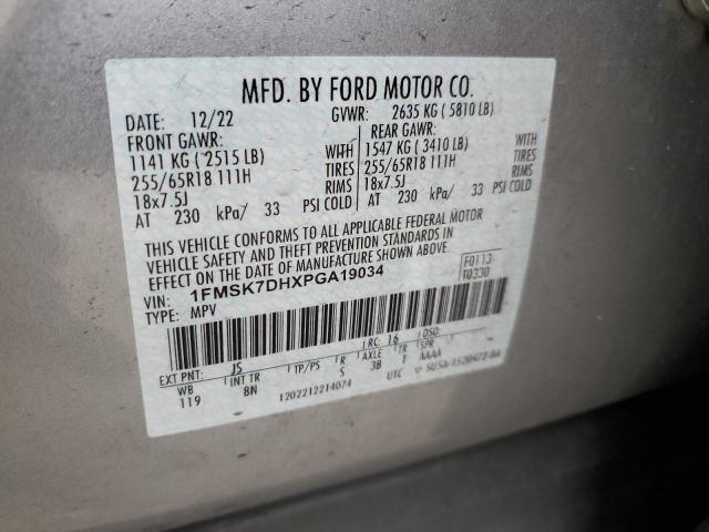 VIN 1FMSK7DHXPGA19034 2023 FORD EXPLORER no.13