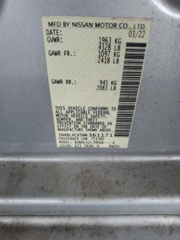 2022 NISSAN ALTIMA SR - 1N4BL4CV1NN361171