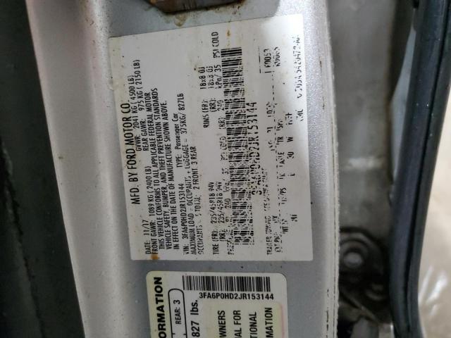 VIN 3FA6P0HD2JR153144 2018 FORD FUSION no.12