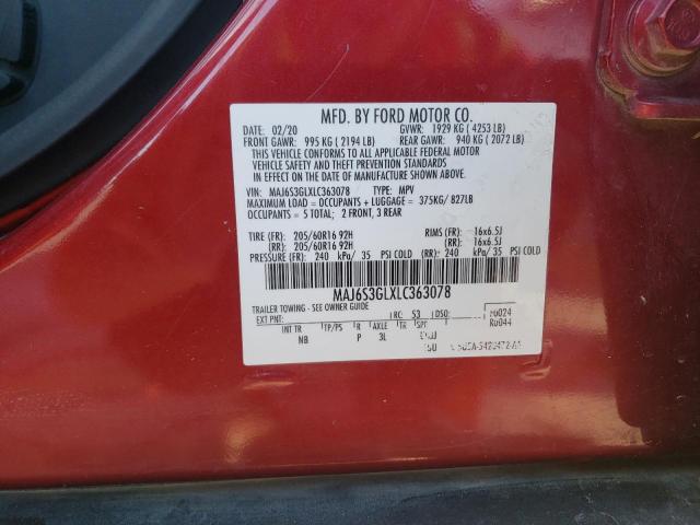 2020 FORD ECOSPORT S - MAJ6S3GLXLC363078