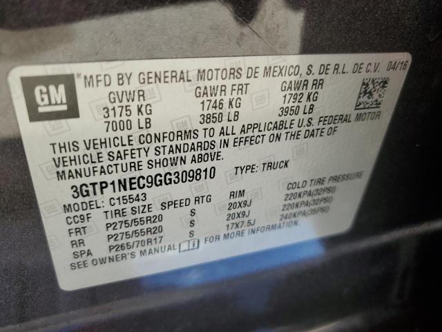 2016 GMC SIERRA C15 - 3GTP1NEC9GG309810