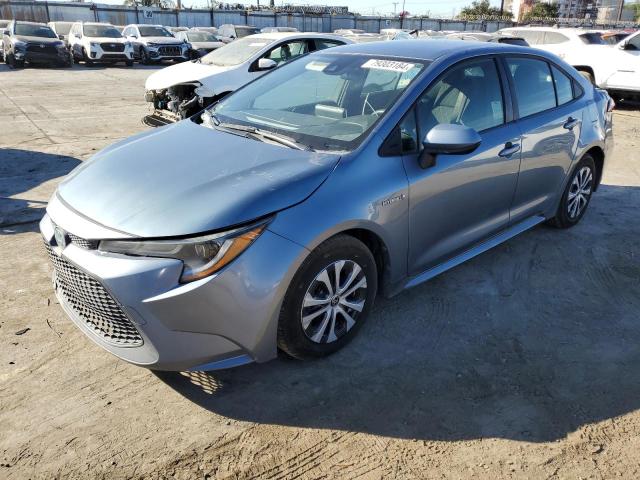 TOYOTA COROLLA LE 2020 blue  Hybrid JTDEBRBE7LJ002291 photo #1