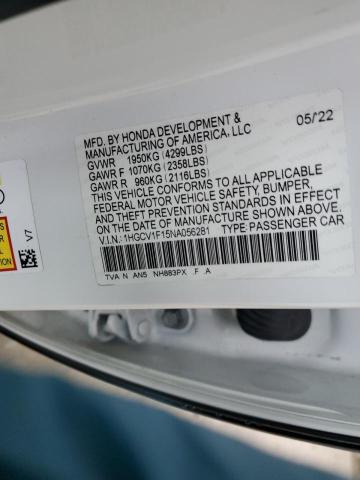 2022 HONDA ACCORD LX - 1HGCV1F15NA056281