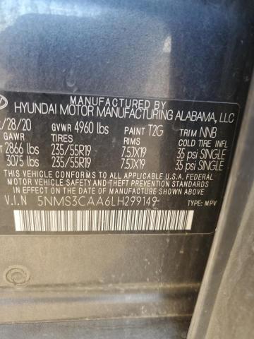 2020 HYUNDAI SANTA FE S - 5NMS3CAA6LH299149