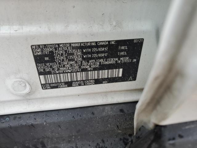 2021 TOYOTA RAV4 XLE - 2T3W1RFV4MW135742