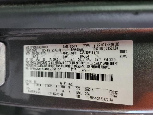 VIN 1FMCU9H94DUC88138 2013 FORD ESCAPE no.14