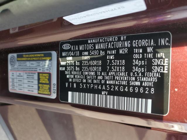 2019 KIA SORENTO EX - 5XYPH4A52KG469628