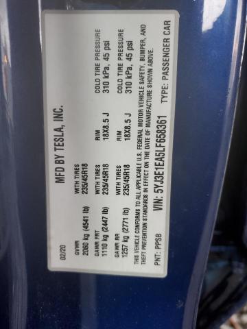 2020 TESLA MODEL 3 - 5YJ3E1EA5LF658361