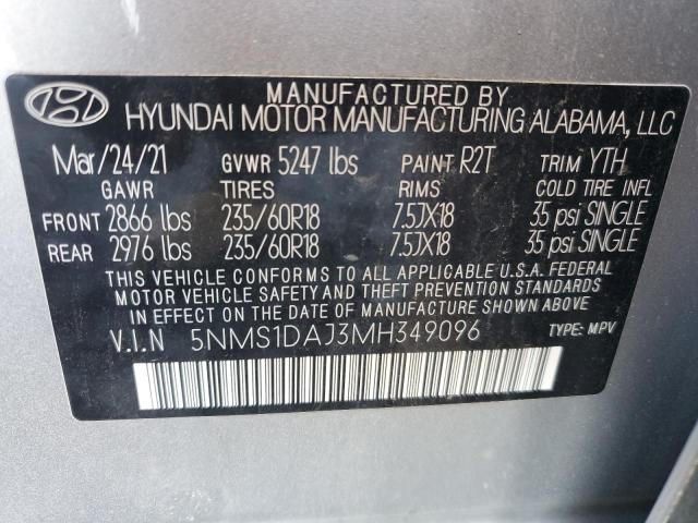 2021 HYUNDAI SANTA FE S - 5NMS1DAJ3MH349096