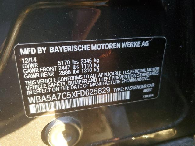 VIN WBA5A7C5XFD625829 2015 BMW 5 SERIES no.12