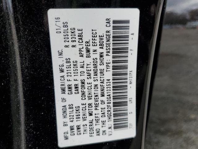 2016 HONDA ACCORD EXL - 1HGCR2F80GA103534