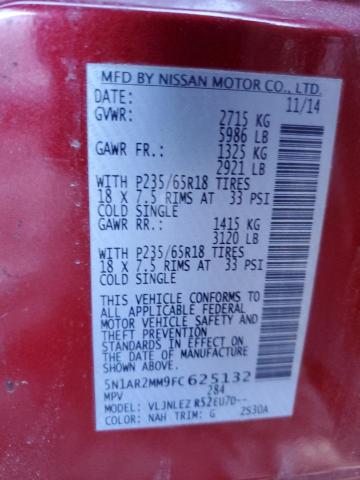 2015 NISSAN PATHFINDER - 5N1AR2MM9FC625132