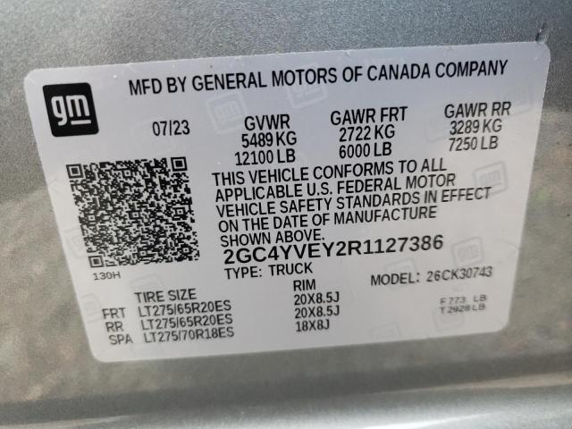 2024 CHEVROLET SILVERADO - 2GC4YVEY2R1127386