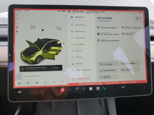 2022 TESLA MODEL Y - 7SAYGDEE4NF352553