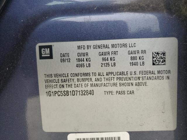 VIN 1G1PC5SB1D7132840 2013 Chevrolet Cruze, LT no.12