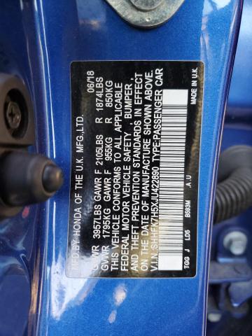 2018 HONDA CIVIC EX - SHHFK7H5XJU422890