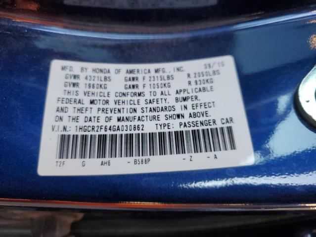 2016 HONDA ACCORD SPO - 1HGCR2F64GA030862