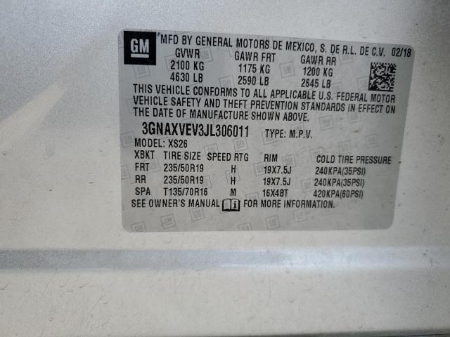 2018 CHEVROLET EQUINOX PR - 3GNAXVEV3JL306011
