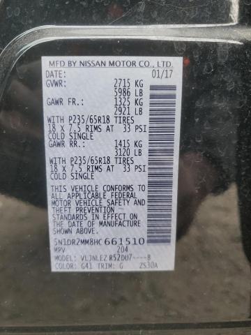 VIN 5N1DR2MM8HC661510 2017 Nissan Pathfinder, S no.13