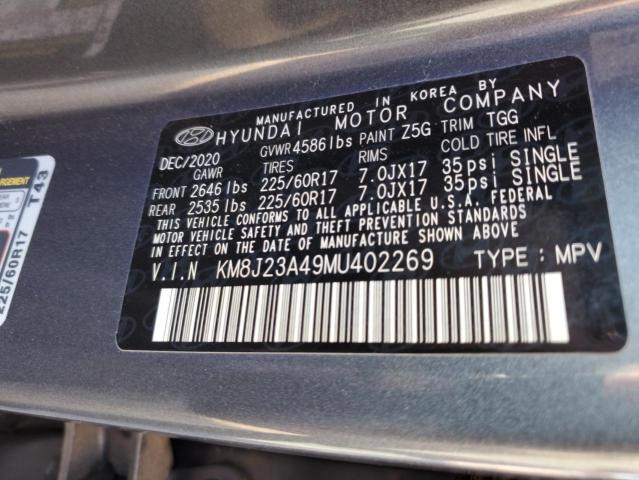 2021 HYUNDAI TUCSON SE - KM8J23A49MU402269