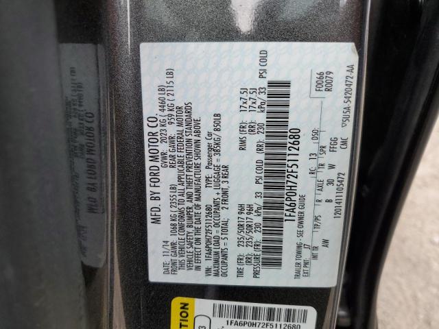 2015 FORD FUSION S F 1FA6P0H72F5112680