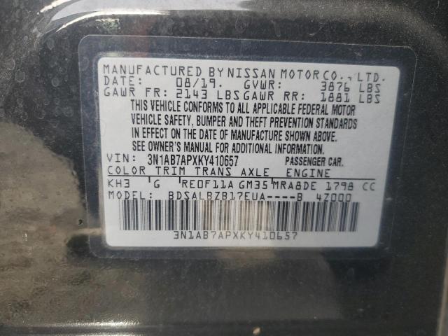 2019 NISSAN SENTRA S - 3N1AB7APXKY410657
