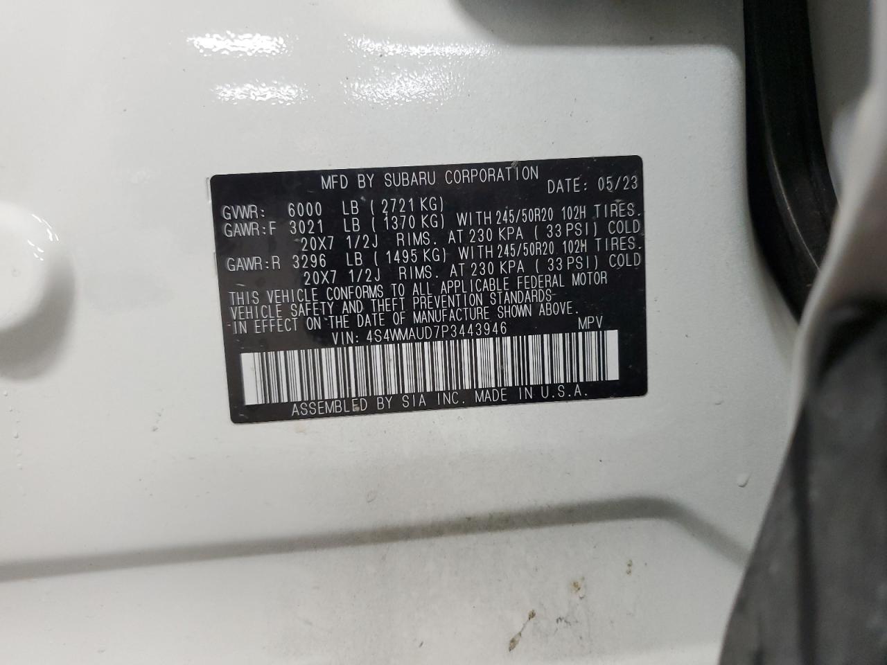 Lot #3027087827 2023 SUBARU ASCENT LIM