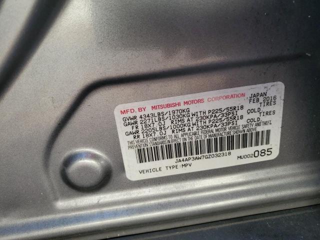 2016 MITSUBISHI OUTLANDER - JA4AP3AW7GZ032318
