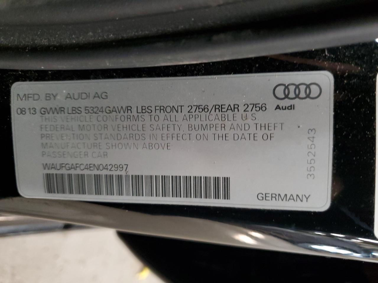 Lot #3023385248 2014 AUDI A6 PREMIUM