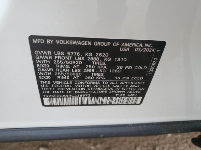 2024 VOLKSWAGEN ATLAS CROS - 1V2KE2CA4RC238972