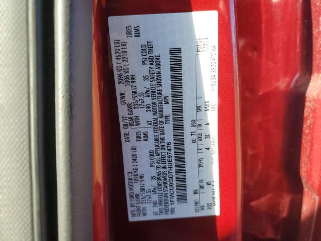 2017 FORD ESCAPE SE - 1FMCU0GD7HUE97476