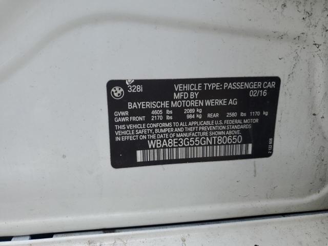 2016 BMW 328 XI SUL - WBA8E3G55GNT80650