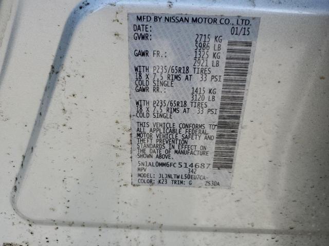 2015 INFINITI QX60 - 5N1AL0MM6FC514687