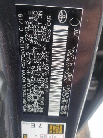 2018 TOYOTA PRIUS PRIM - JTDKARFP6J3069001