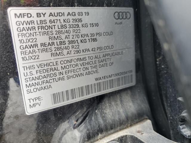 2019 AUDI Q8 PREMIUM #3293574943