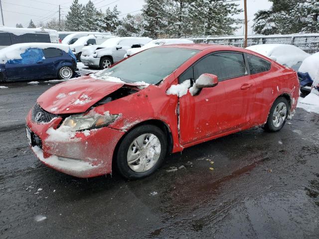 HONDA CIVIC LX 2013 red coupe gas 2HGFG3B58DH513533 photo #1