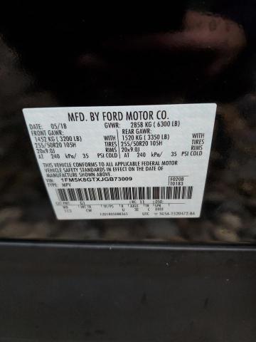 2018 FORD EXPLORER S - 1FM5K8GTXJGB73009
