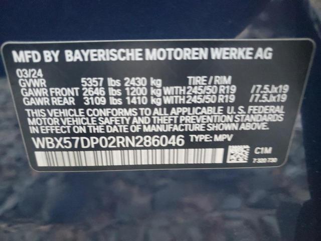 2024 BMW X3 XDRIVE3 - WBX57DP02RN286046