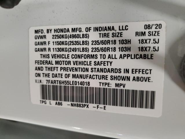 2020 HONDA CR-V EX - 7FART6H55LE014018