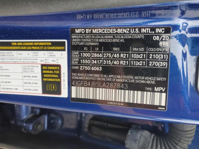 2020 MERCEDES-BENZ GLE 350 - 4JGFB4JB5LA287843