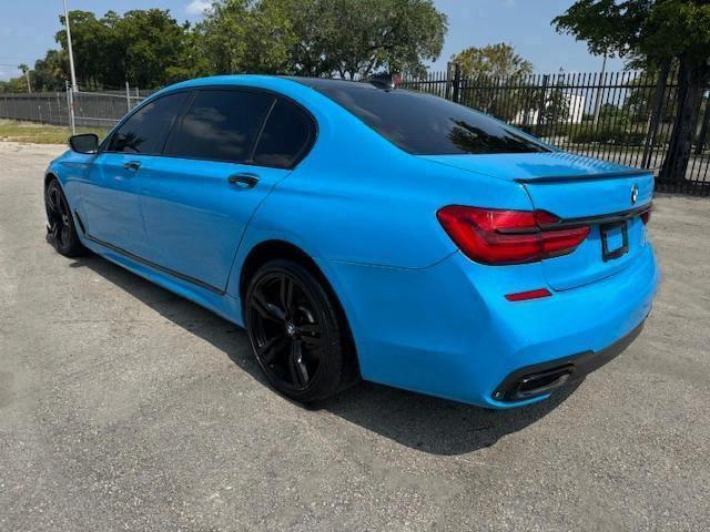 BMW 750 I 2017 blue  gas WBA7F0C34HGM22159 photo #3