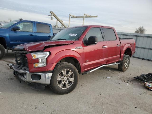 FORD F150 SUPER 2015 burgundy crew pic gas 1FTEW1EG6FKD42078 photo #1