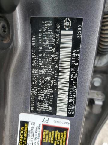 2017 TOYOTA CAMRY LE - 4T1BF1FK7HU409070