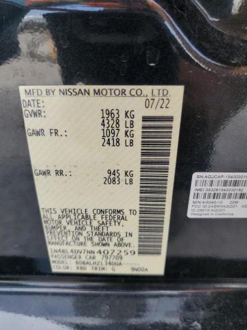 2022 NISSAN ALTIMA SV - 1N4BL4DV7NN407259