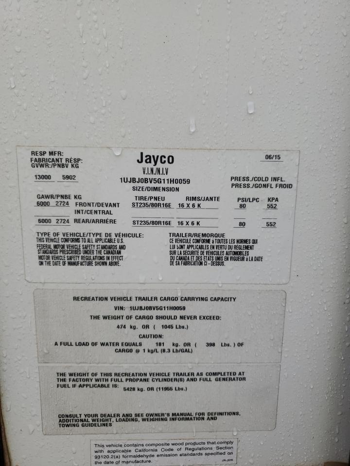 Lot #2988886982 2016 JAYCO JAY SERIES