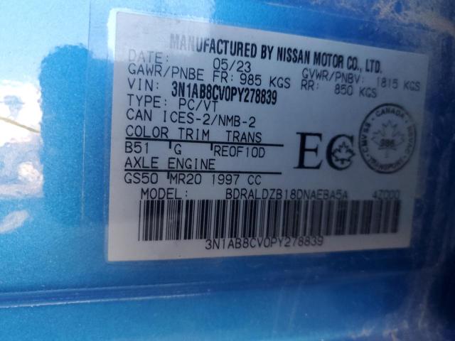 2023 NISSAN SENTRA SV 3N1AB8CV0PY278839
