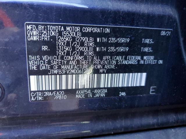 2021 TOYOTA RAV4 PRIME JTMFB3FV2MD061289
